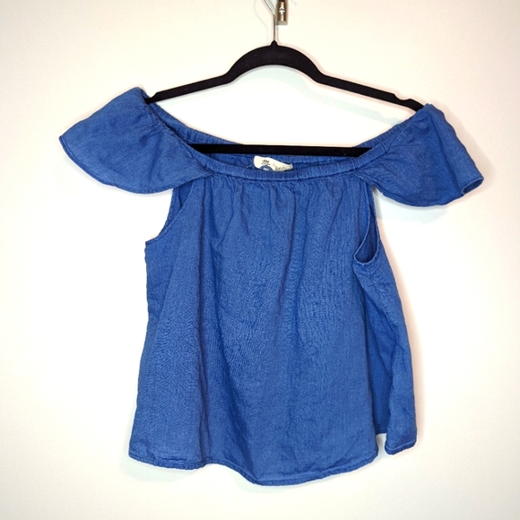 Madewell Chambray Top - Picture 1 of 4